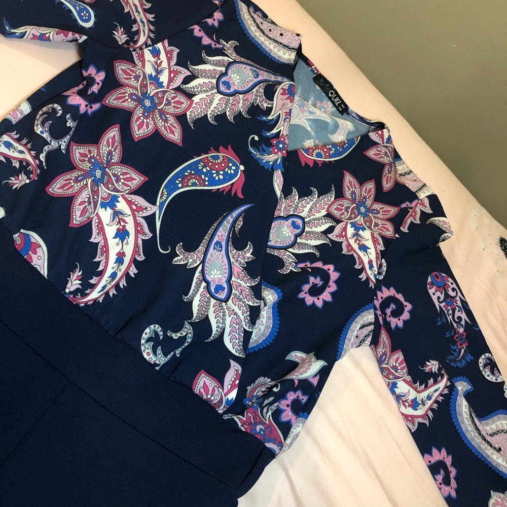 Quiz Navy Blue pattered Jumpsuit